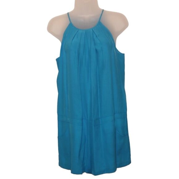 Amanda Uprichard Silk Blue Jumpsuit Romper Women Size S Small - Picture 1 of 12